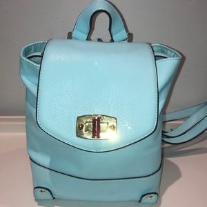 Mini light blue backpack